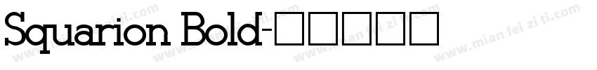 Squarion Bold字体转换